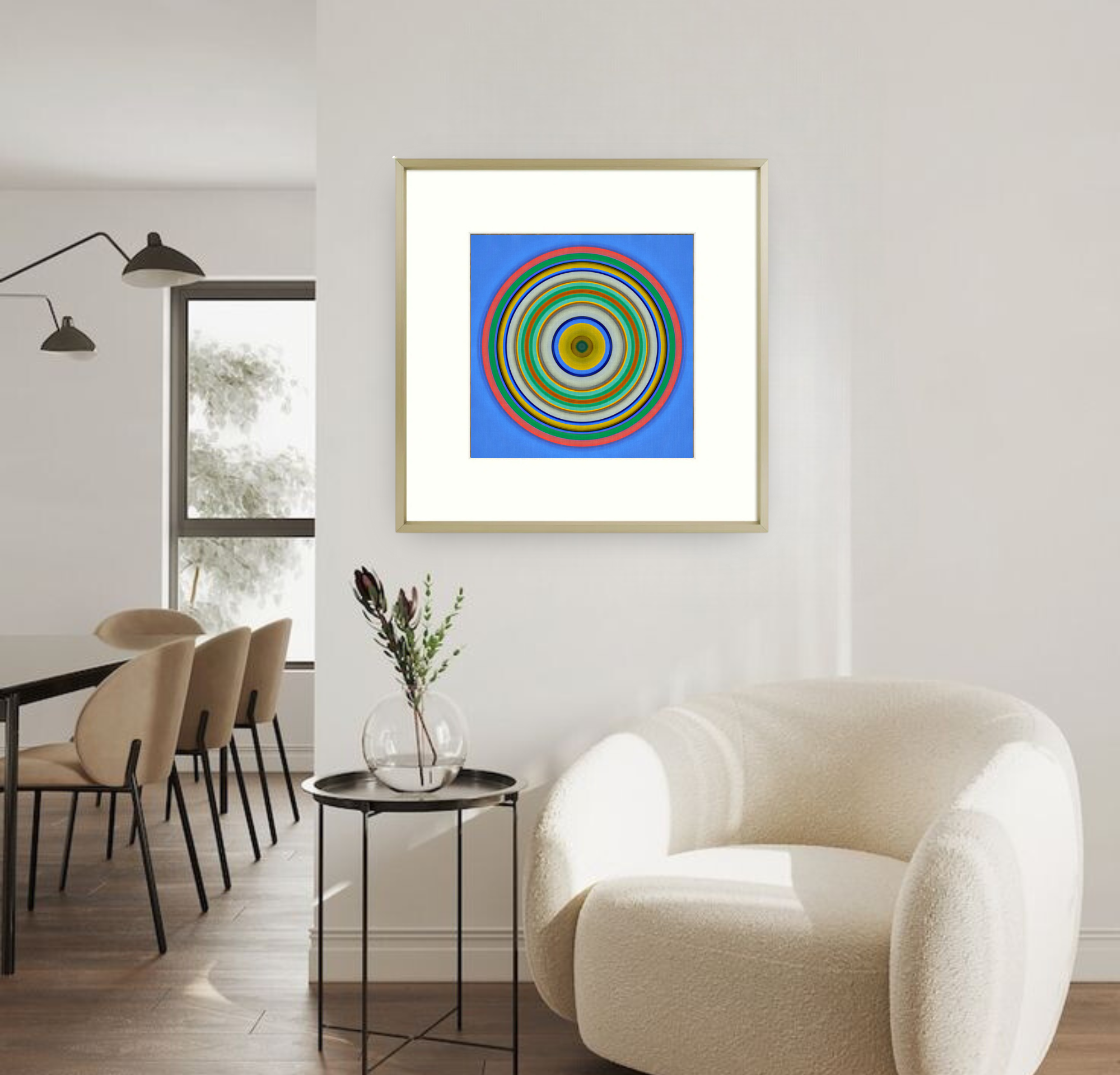 Artwork under acrylic - Royal top Circles