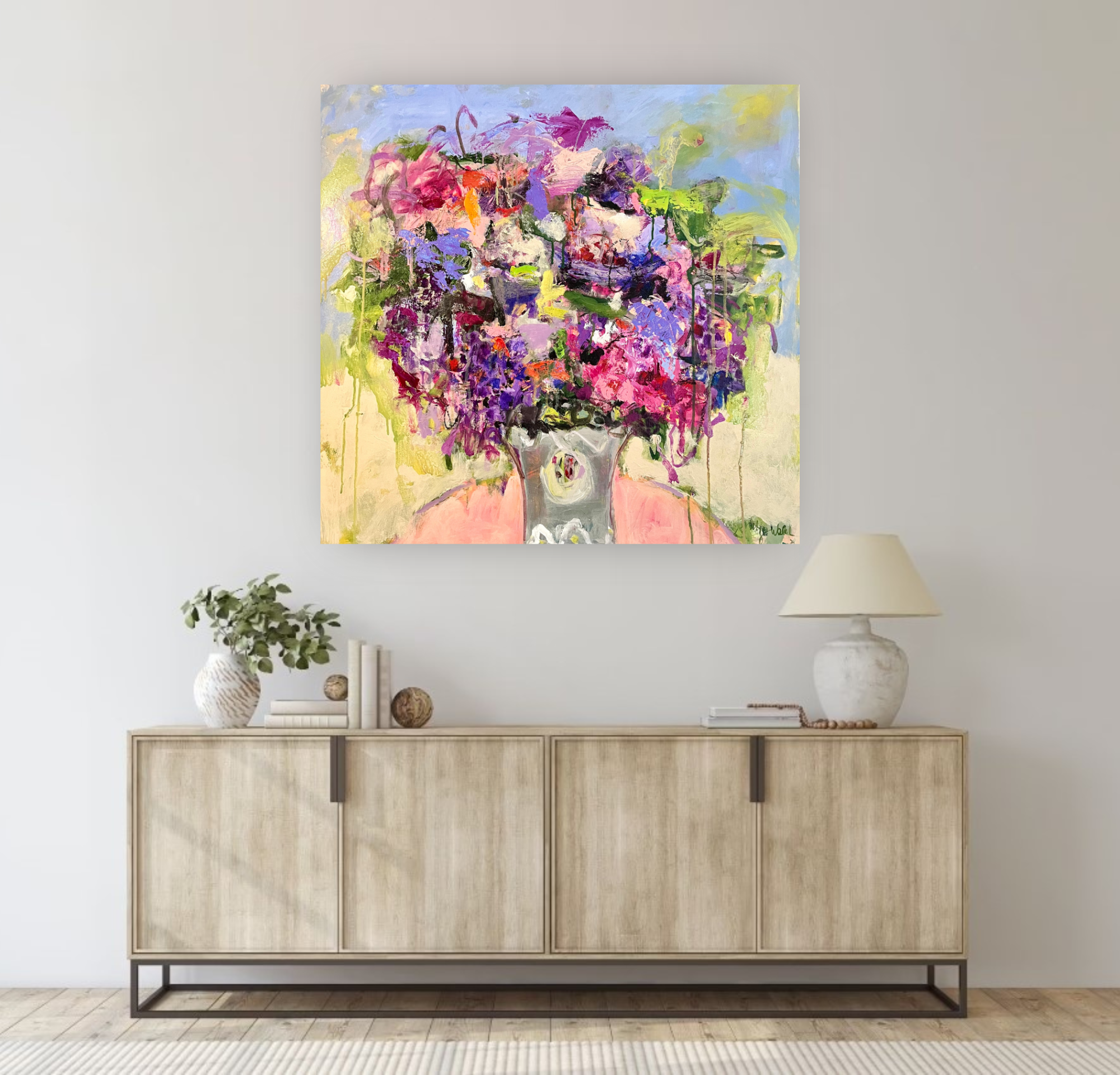 A Bunch of Love, Floral Painting on Canvas Queen Baeleit Art