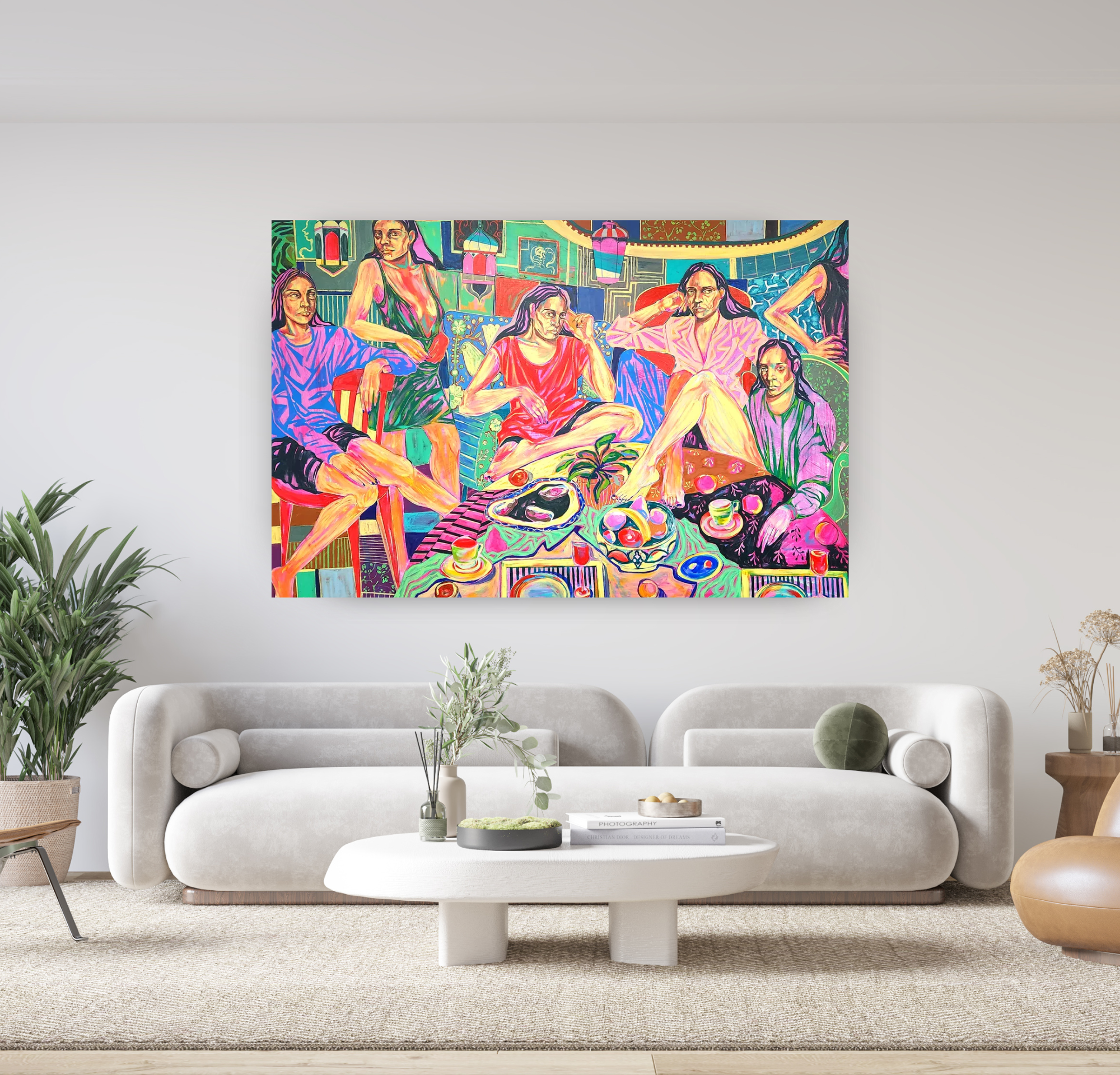 A Mesmerizing Feast, Original Painting on Canvas Queen Baeleit Art