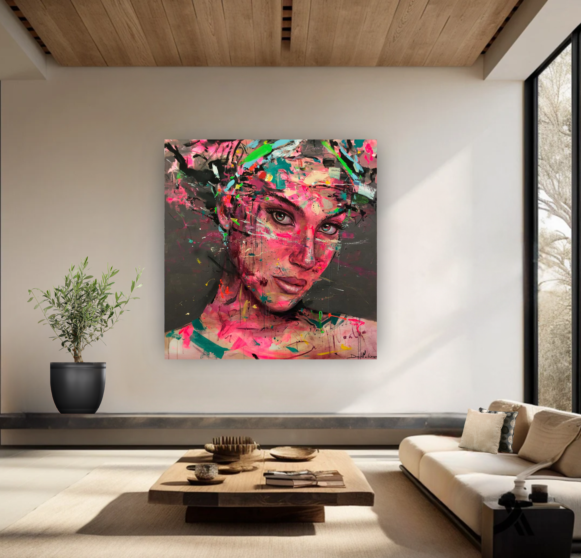 Alma, Original Portrait on Canvas Queen Baeleit Art