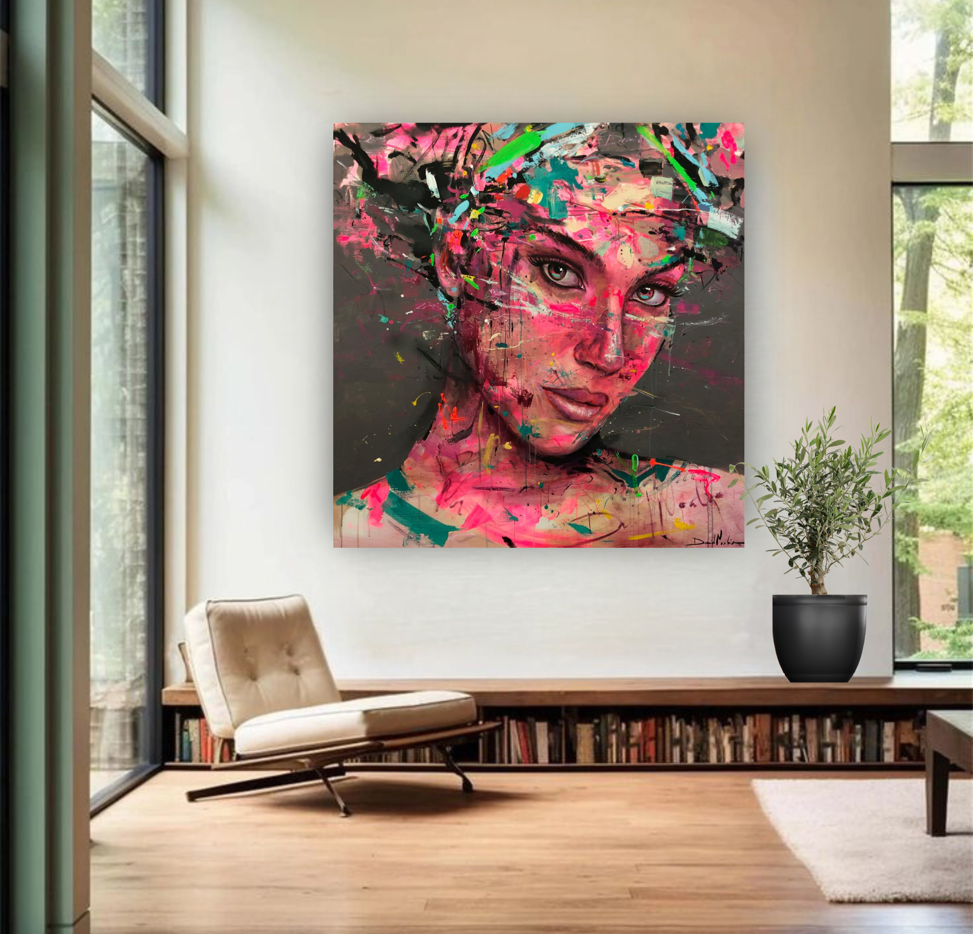 Alma, Original Portrait on Canvas Queen Baeleit Art