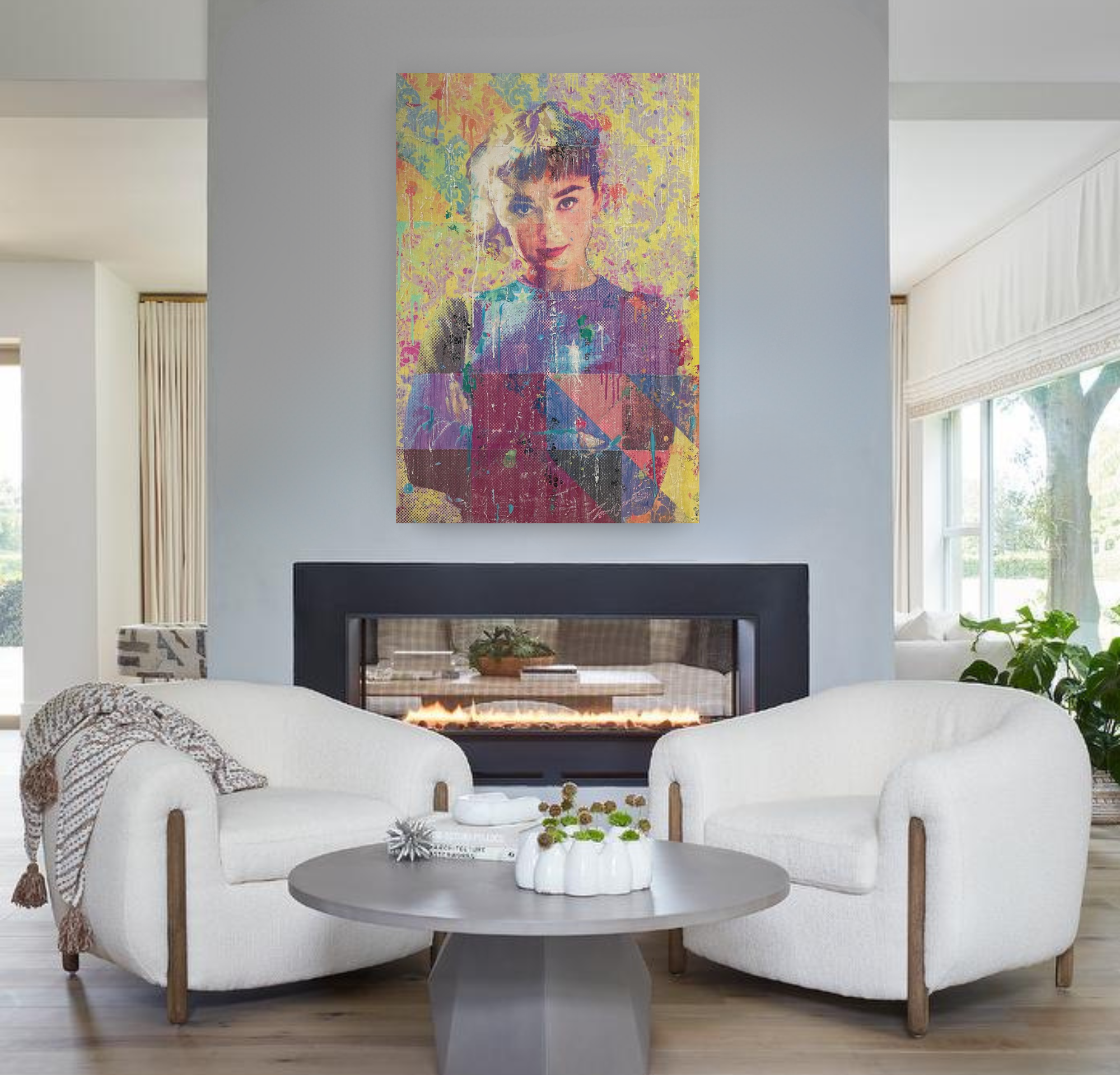 Audrey in a Blue Sweater Queen Baeleit Art
