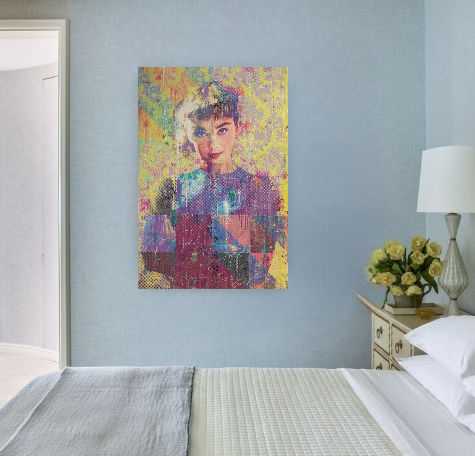 Audrey in a Blue Sweater Queen Baeleit Art