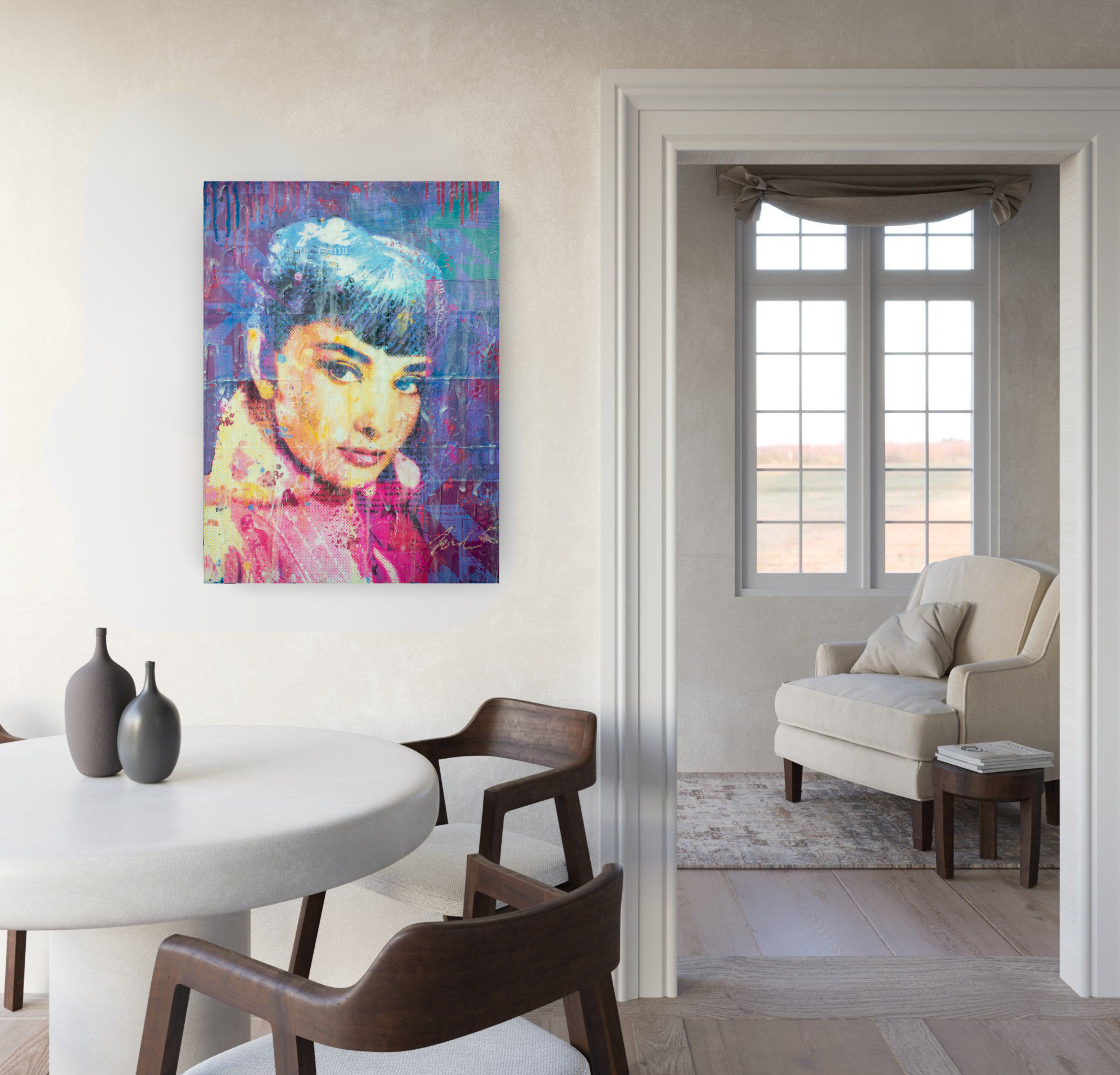 Audrey In A Pink Coat Queen Baeleit Art