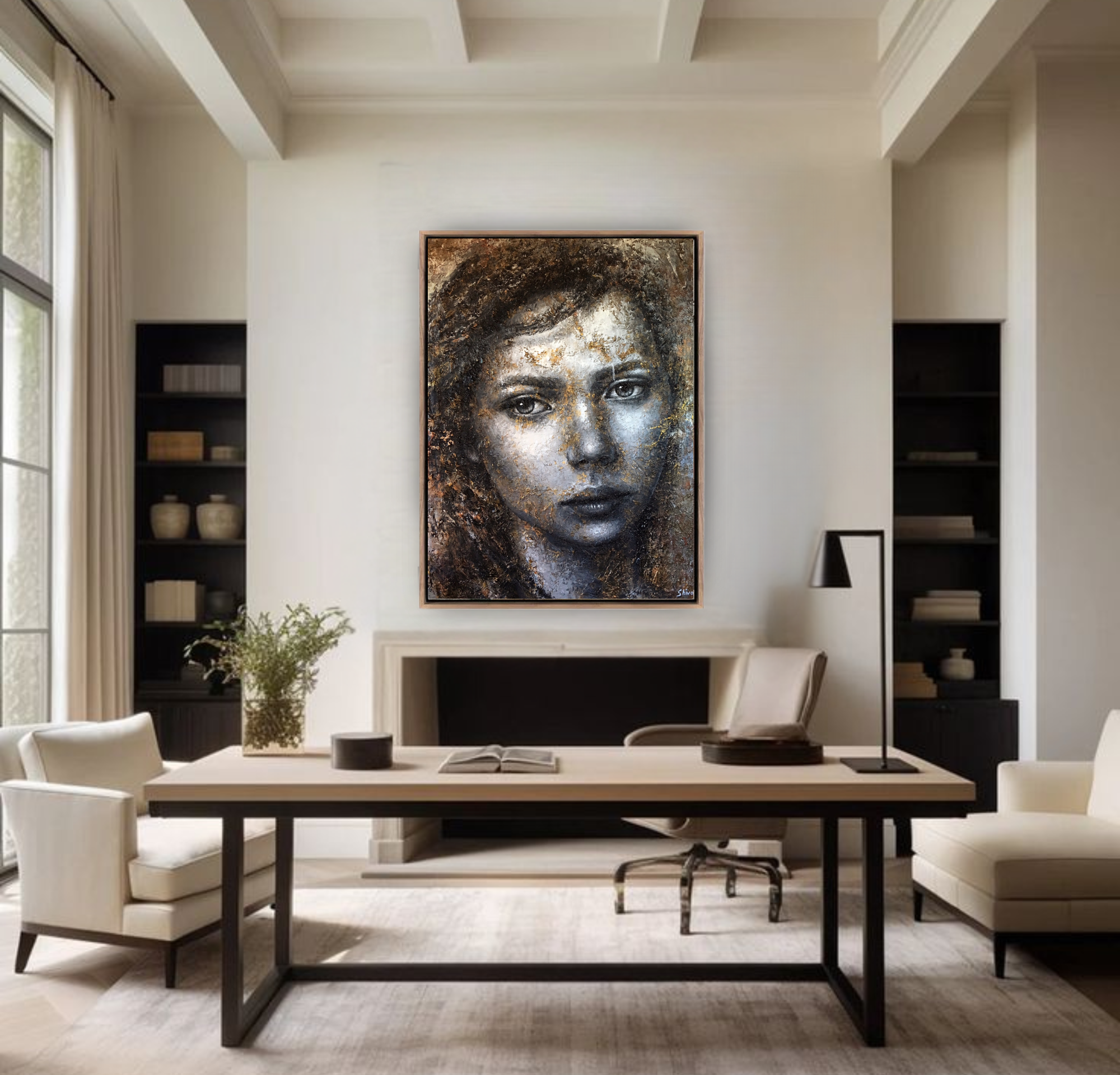 Autumn, Original Portrait on Canvas Queen Baeleit Art