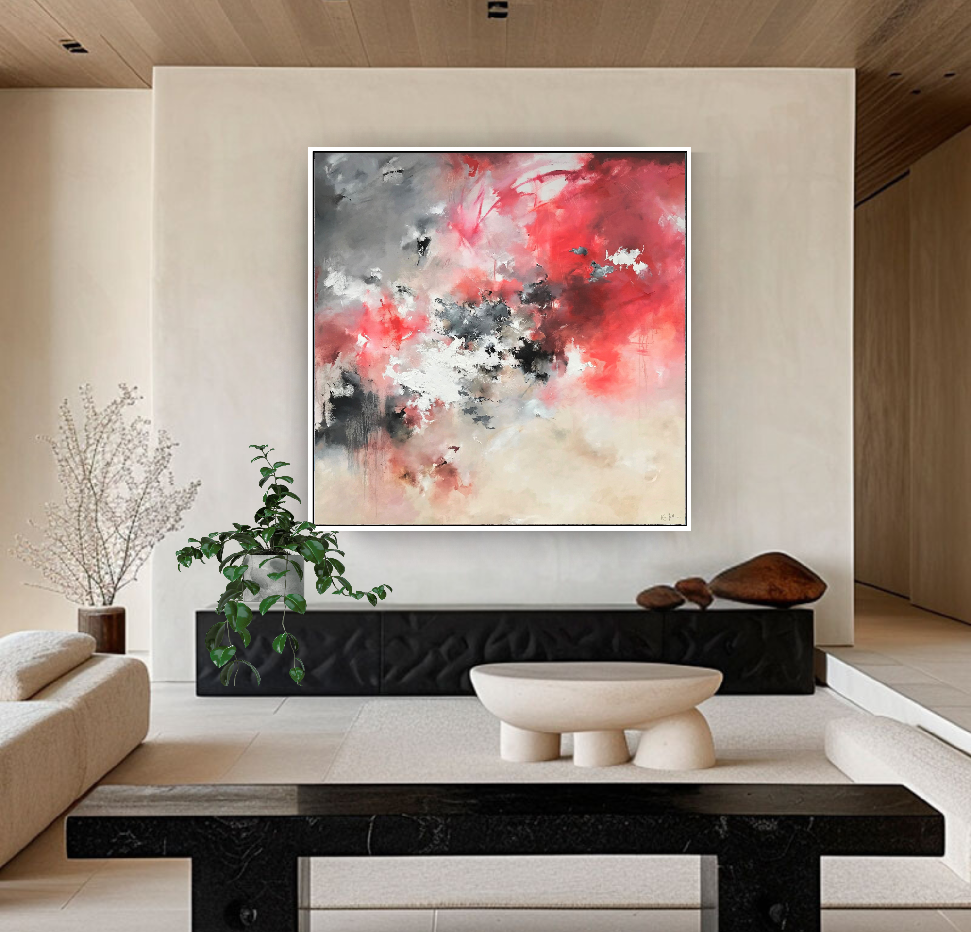 Caldera, Original Abstract on Canvas Queen Baeleit Art