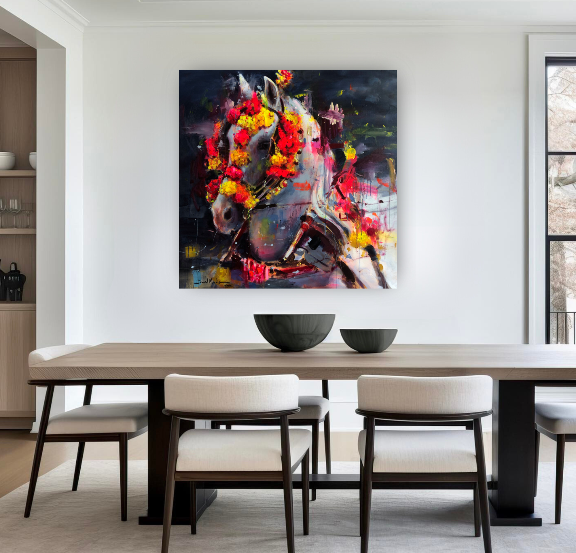 Colorido, Horse Portrait on Canvas Queen Baeleit Art