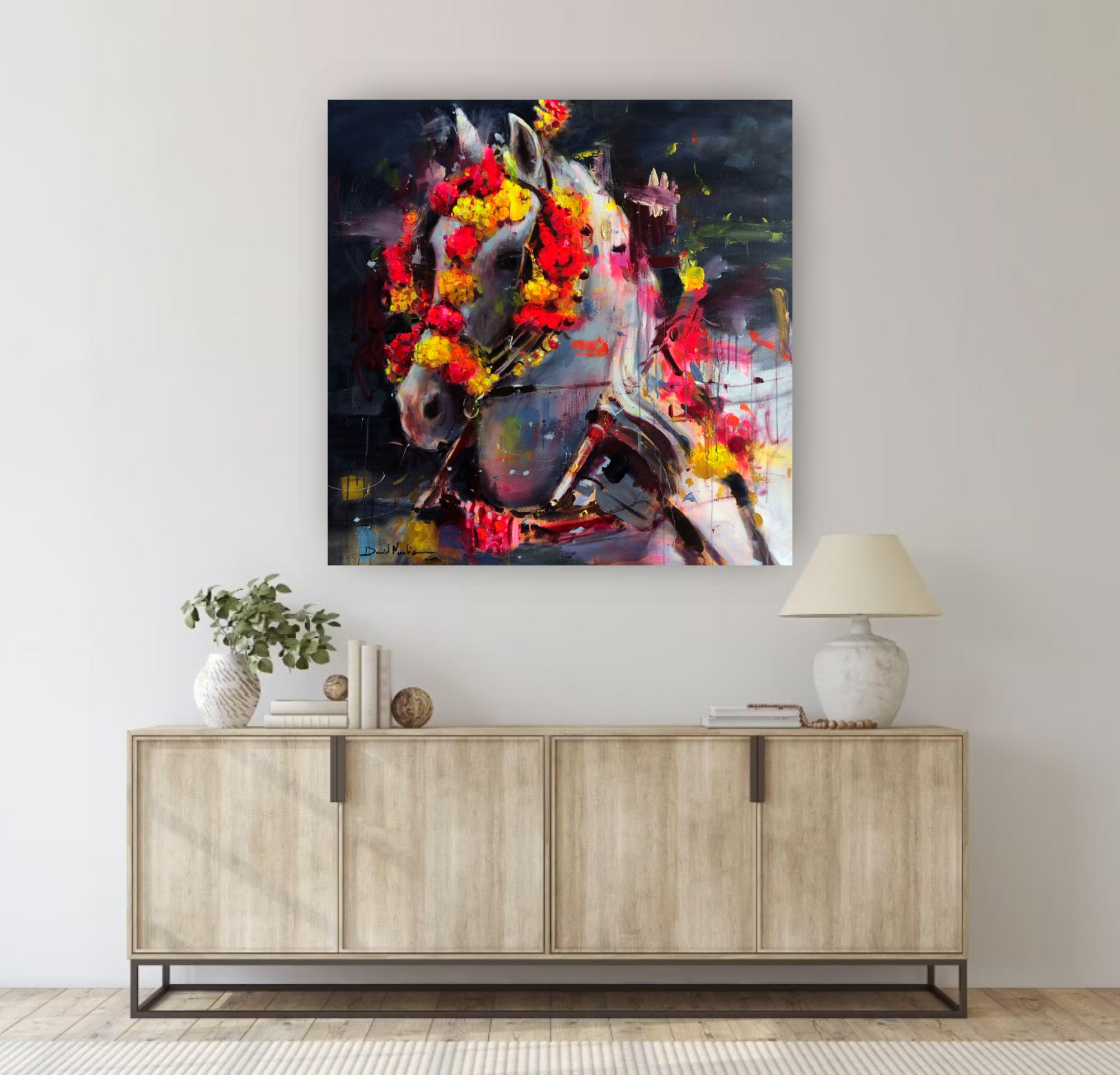 Colorido, Horse Portrait on Canvas Queen Baeleit Art