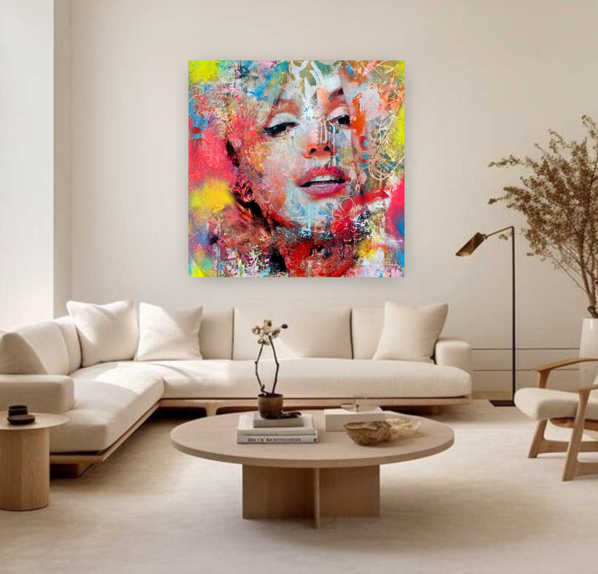 Colors Made My Day, Portrait on Canvas Queen Baeleit Art