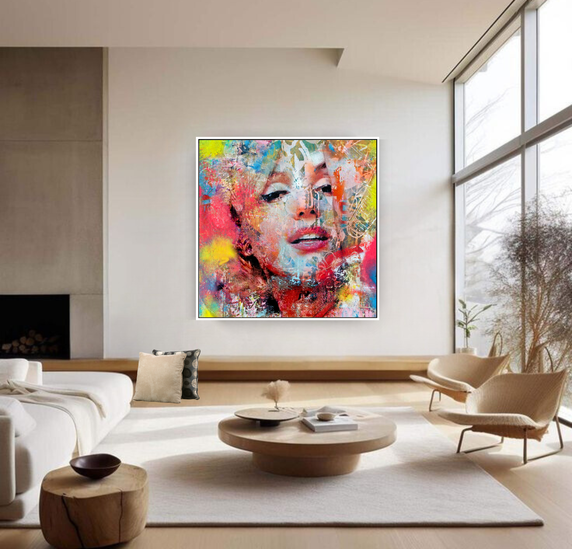 Colors Made My Day, Portrait on Canvas Queen Baeleit Art