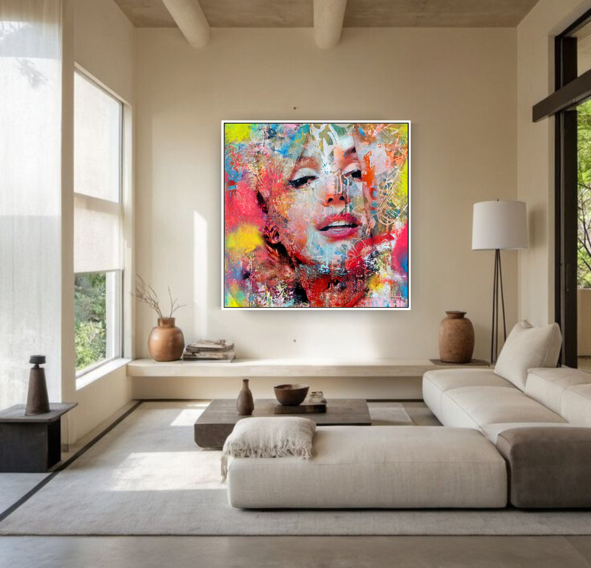 Colors Made My Day, Portrait on Canvas Queen Baeleit Art
