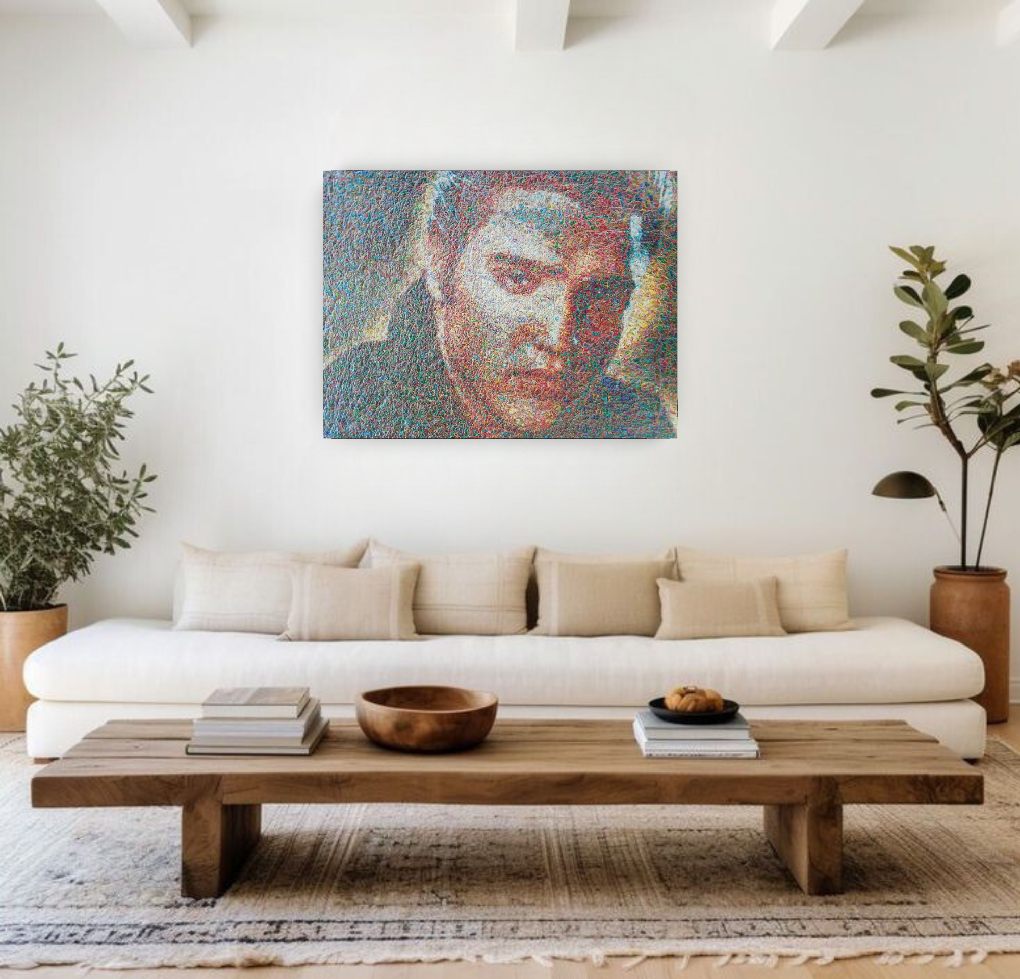 Elvis, Acrylic Painting on Canvas Queen Baeleit Art