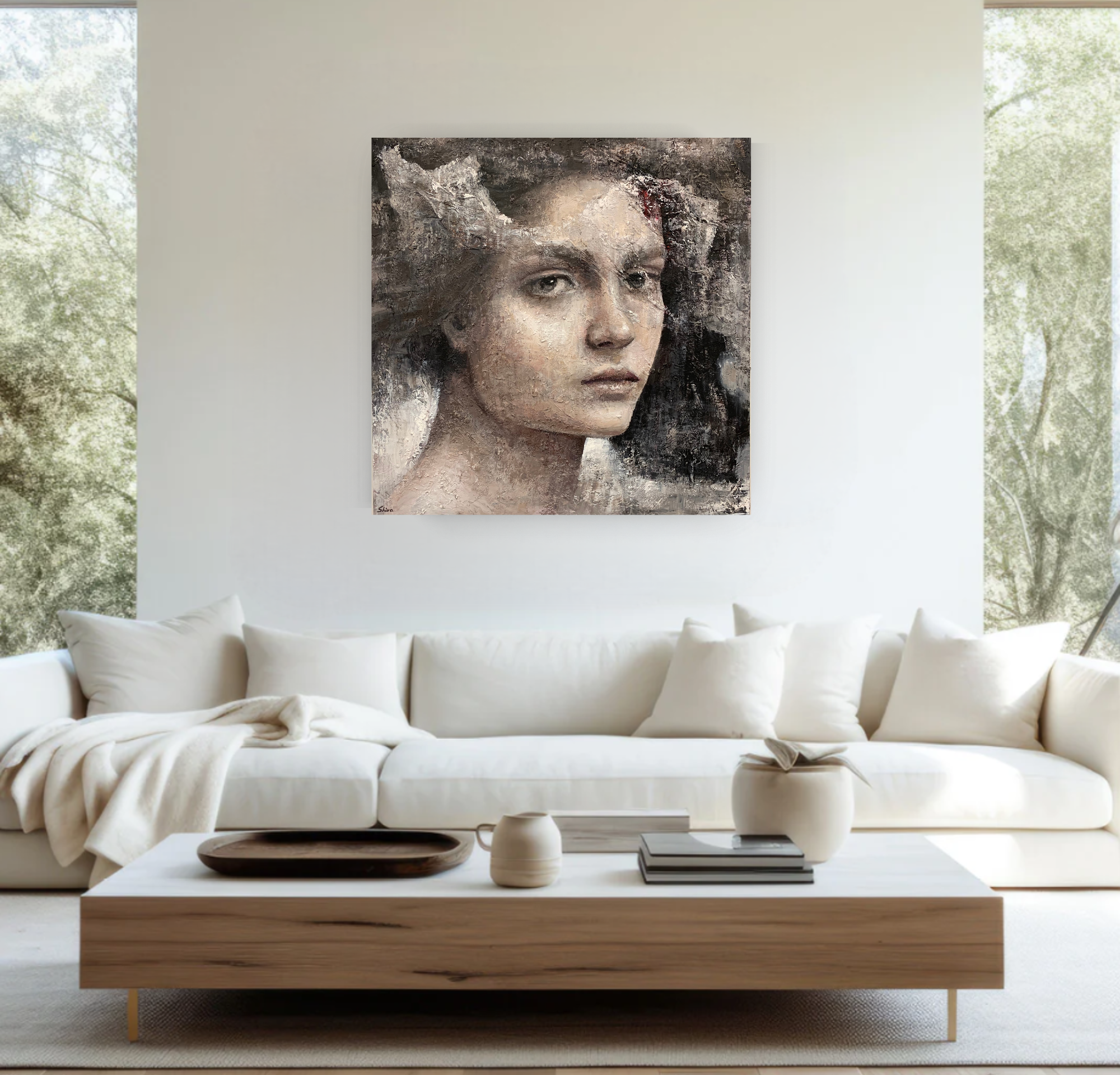 For Freedom, Original Portrait on Canvas Queen Baeleit Art
