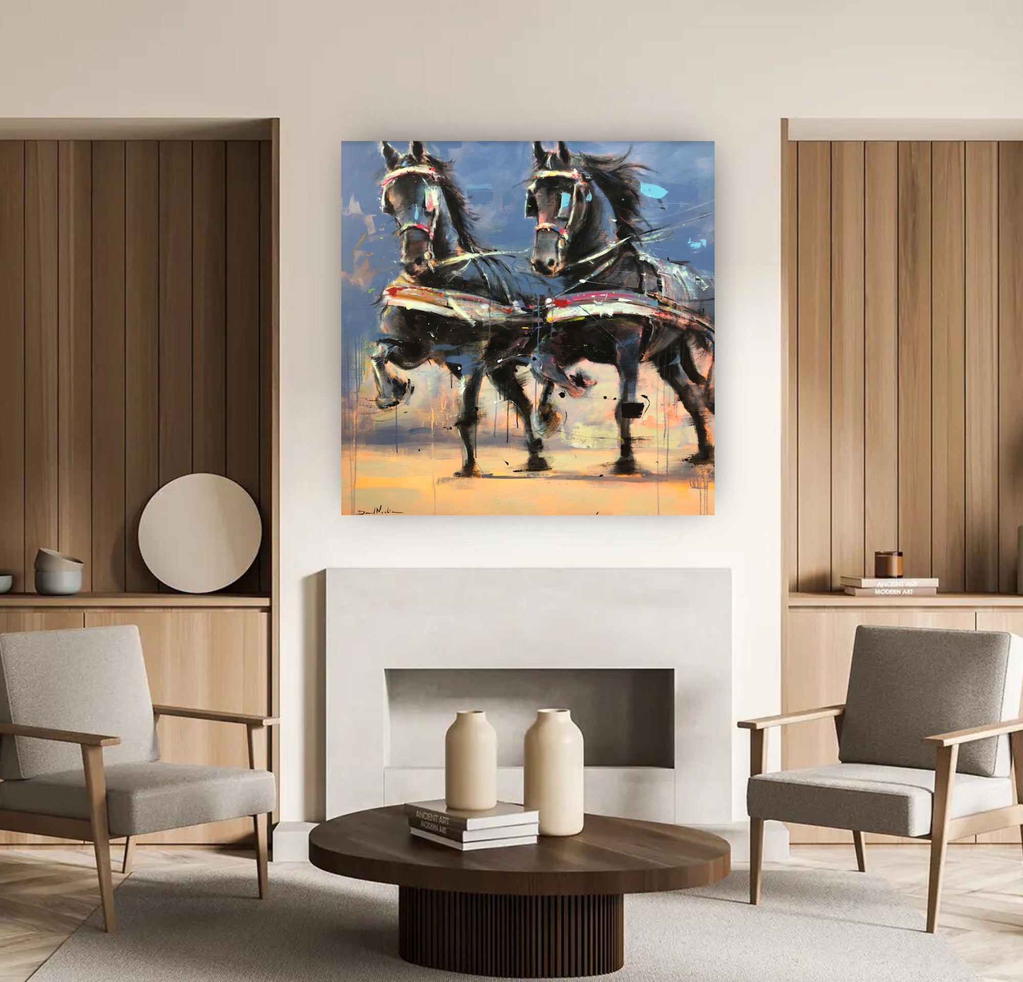 Fuerza, Horse Portrait on Canvas Queen Baeleit Art