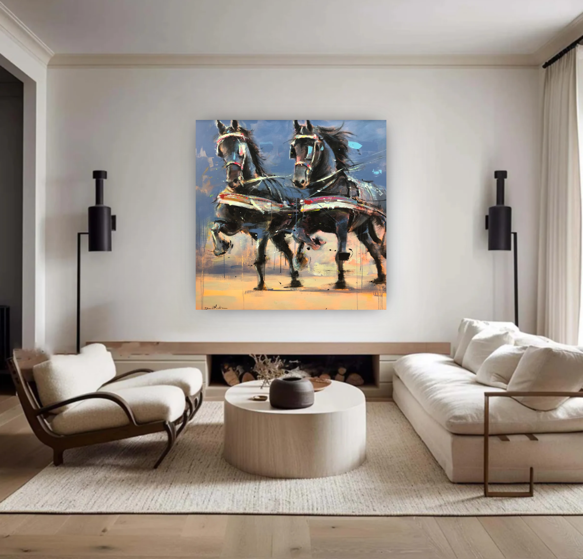 Fuerza, Horse Portrait on Canvas Queen Baeleit Art