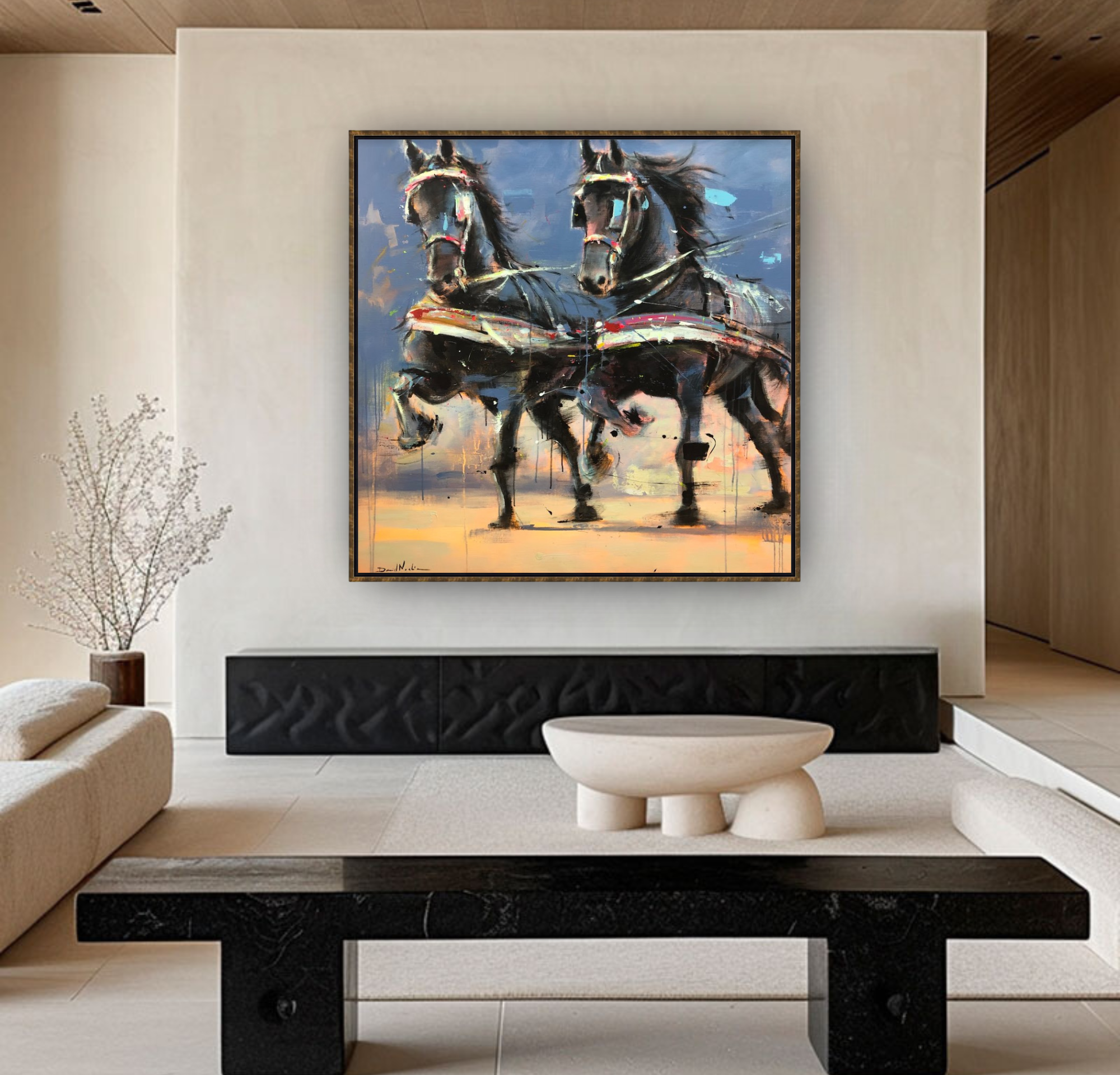 Fuerza, Horse Portrait on Canvas Queen Baeleit Art