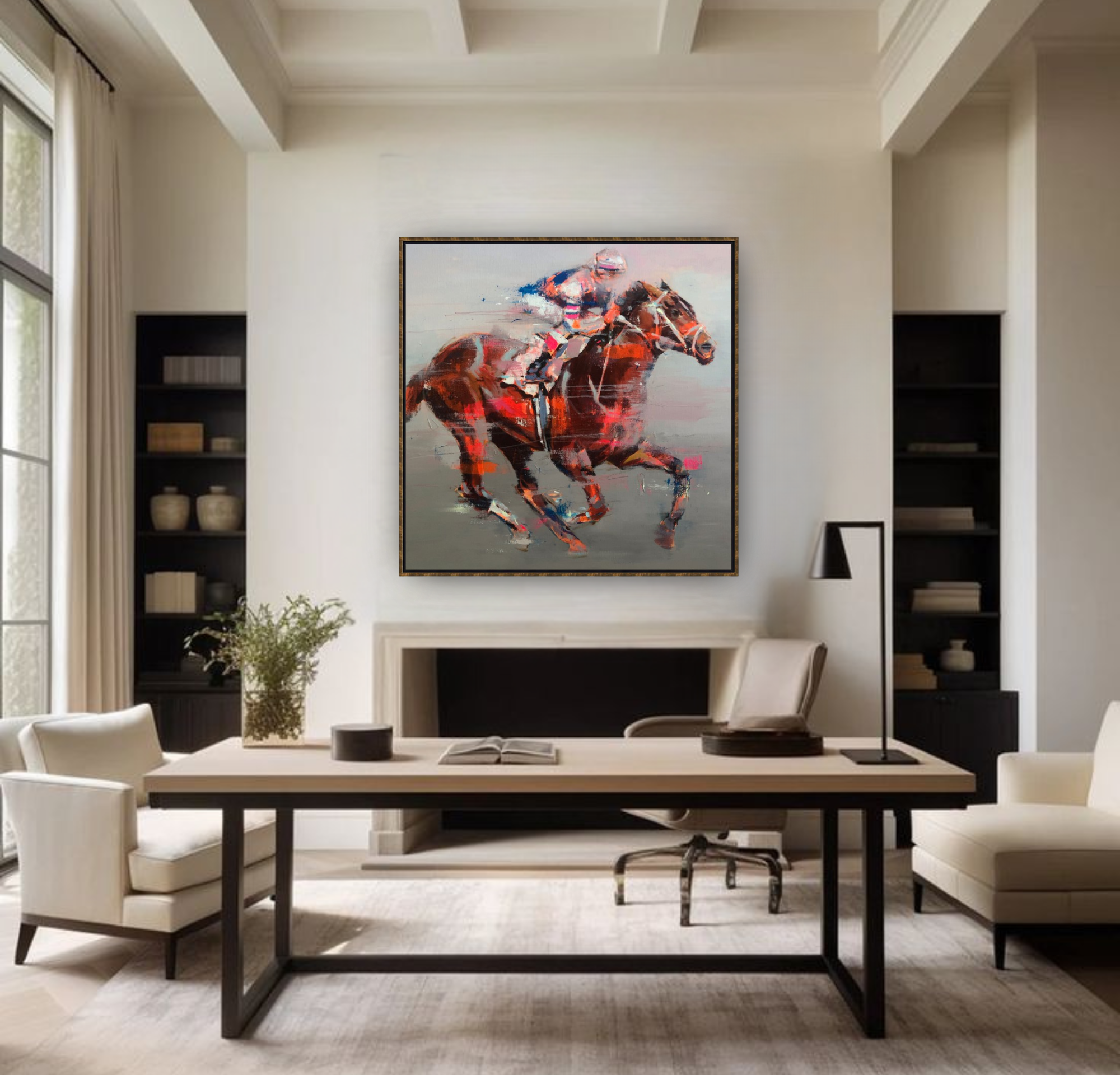 Fugaz, Horse Portrait on Canvas Queen Baeleit Art