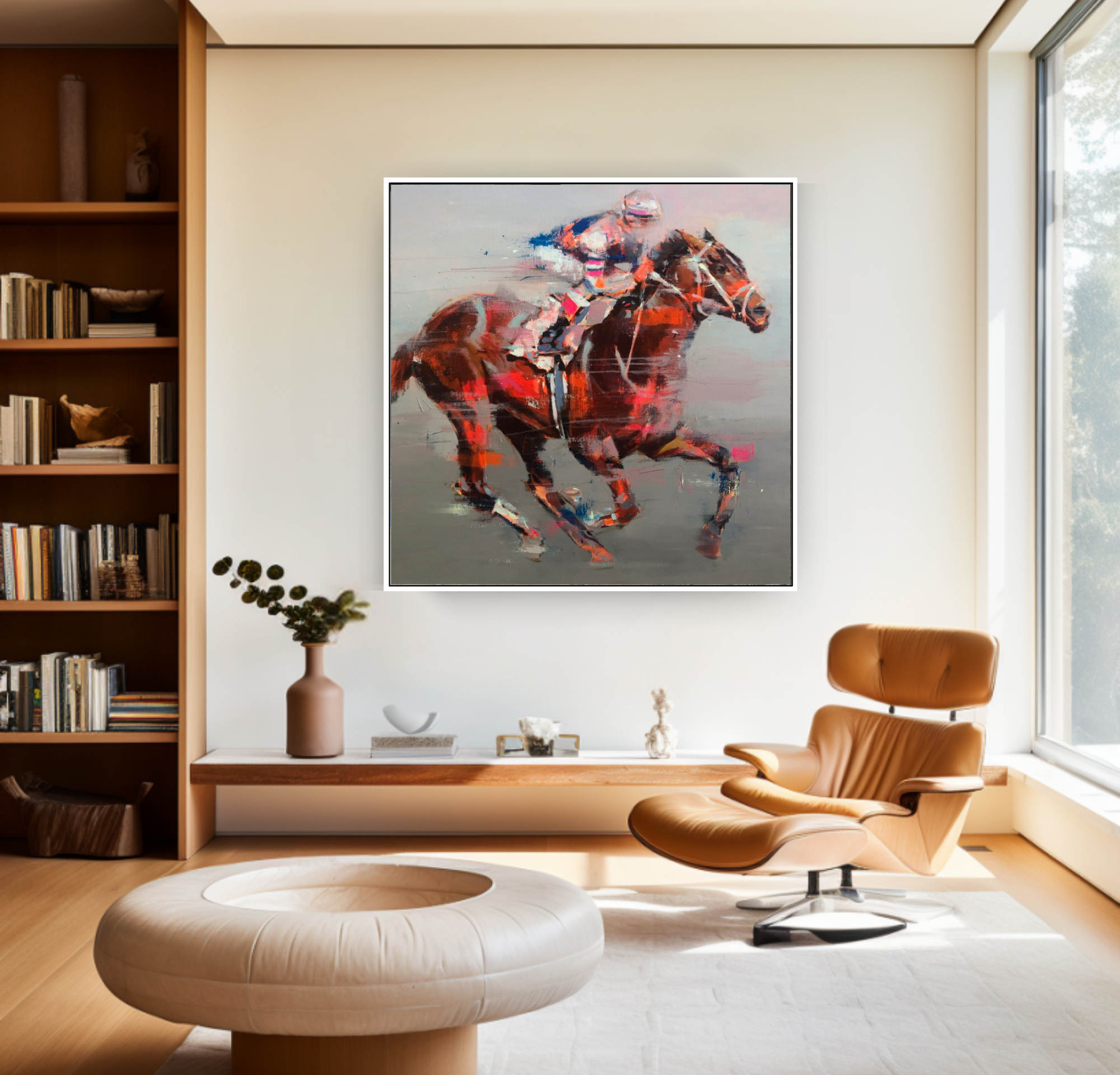 Fugaz, Horse Portrait on Canvas Queen Baeleit Art