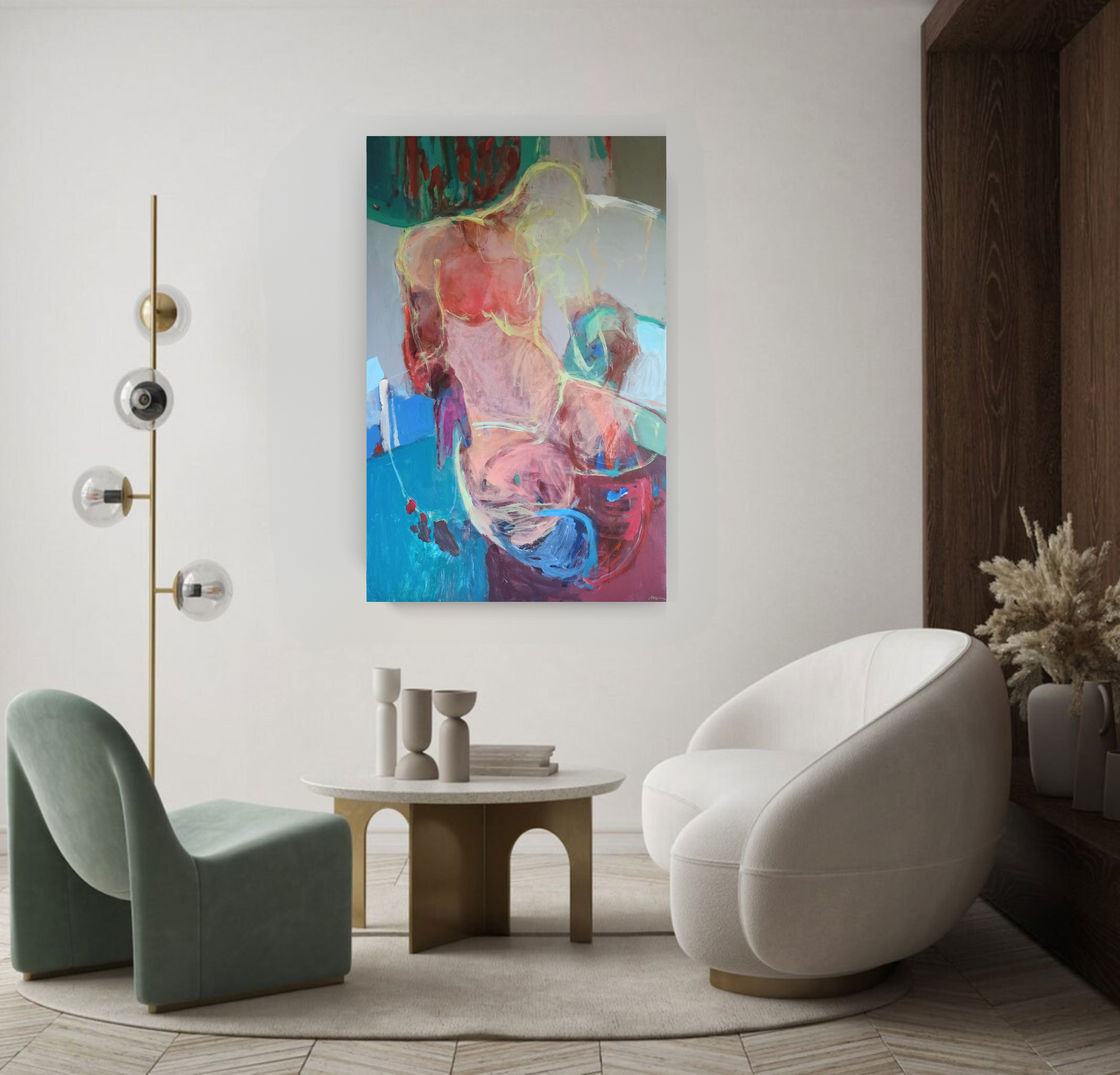 Ikigai 1, Original Mixed Media Abstract Queen Baeleit Art