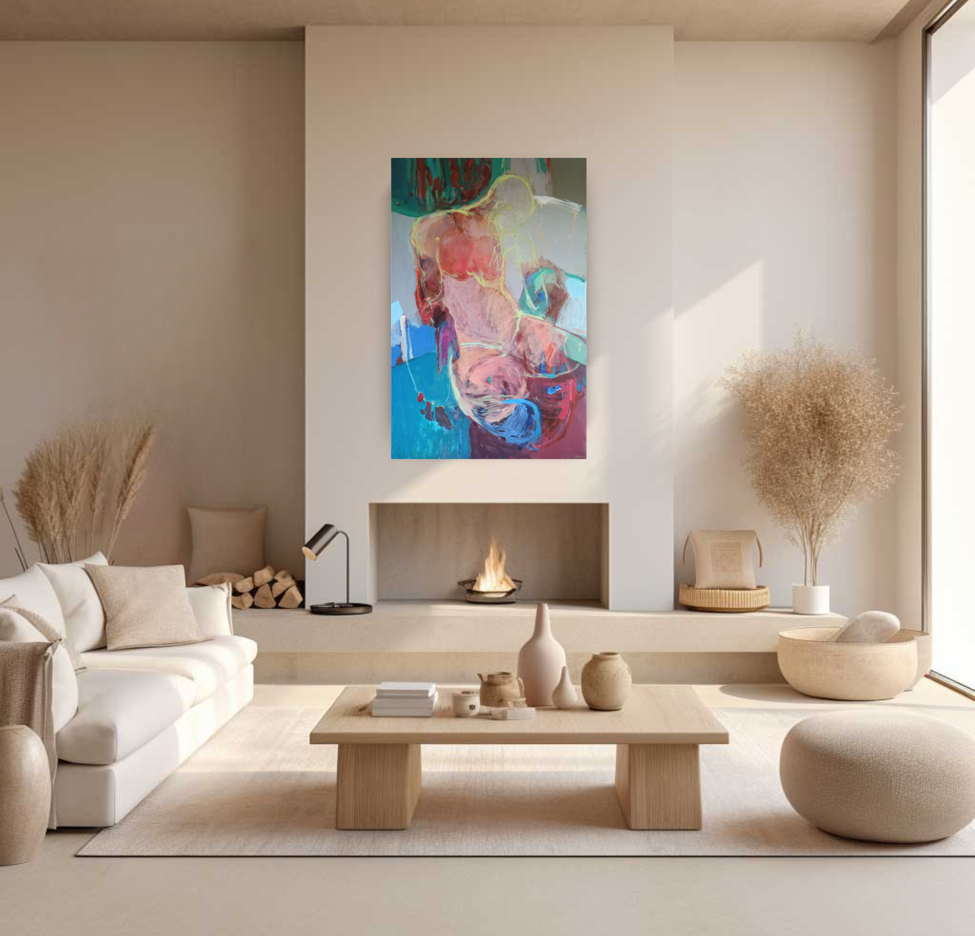 Ikigai 1, Original Mixed Media Abstract Queen Baeleit Art
