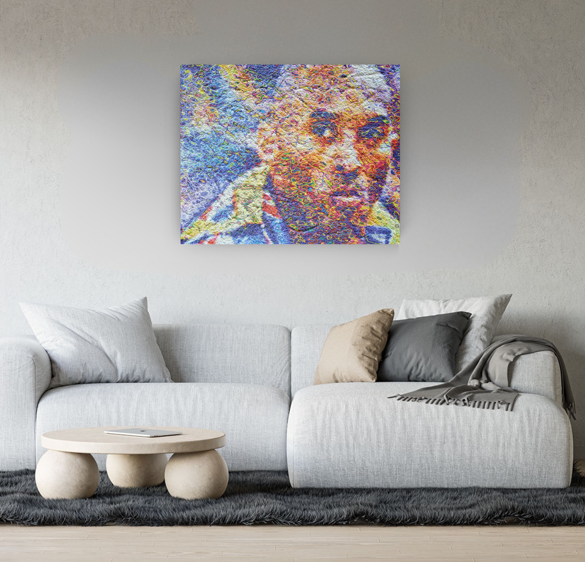 Kobe, Acrylic Painting on Canvas Queen Baeleit Art