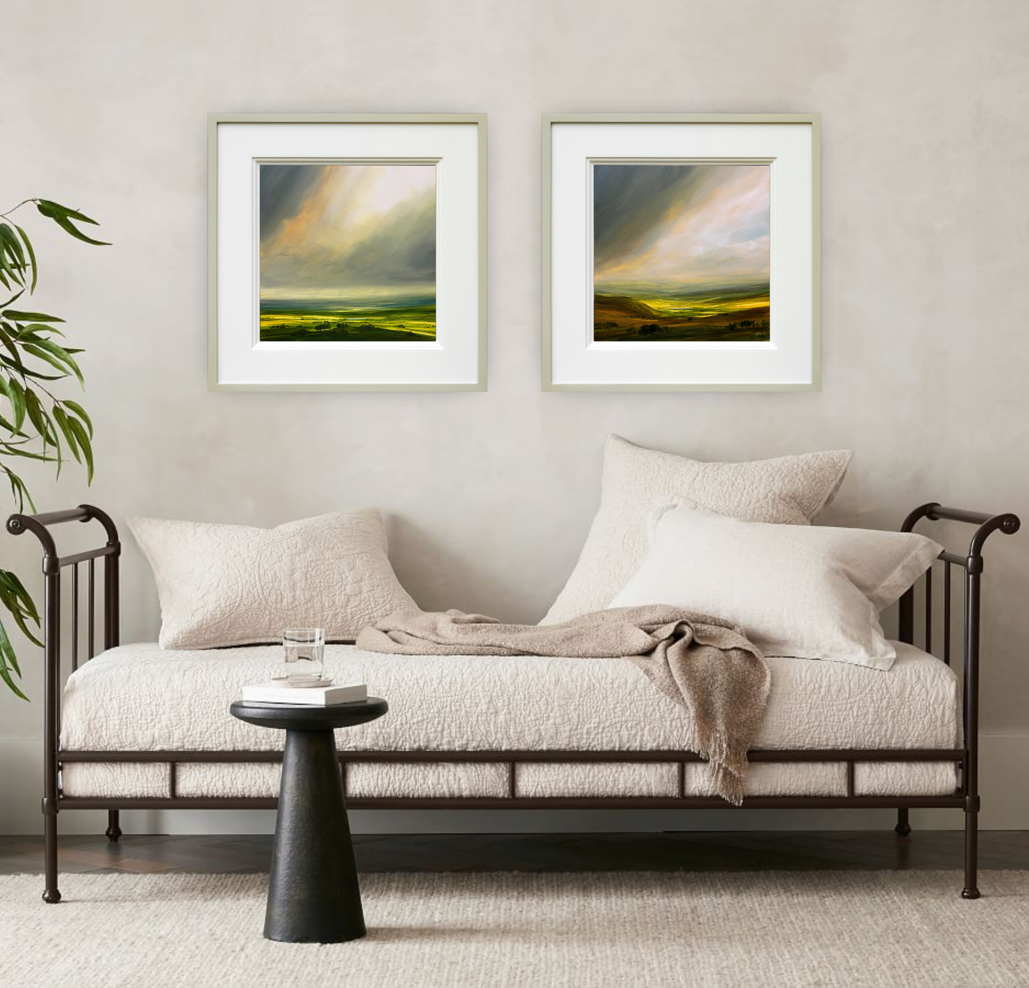 Natures Promise, Set of 2 Original Landscapes Queen Baeleit Art