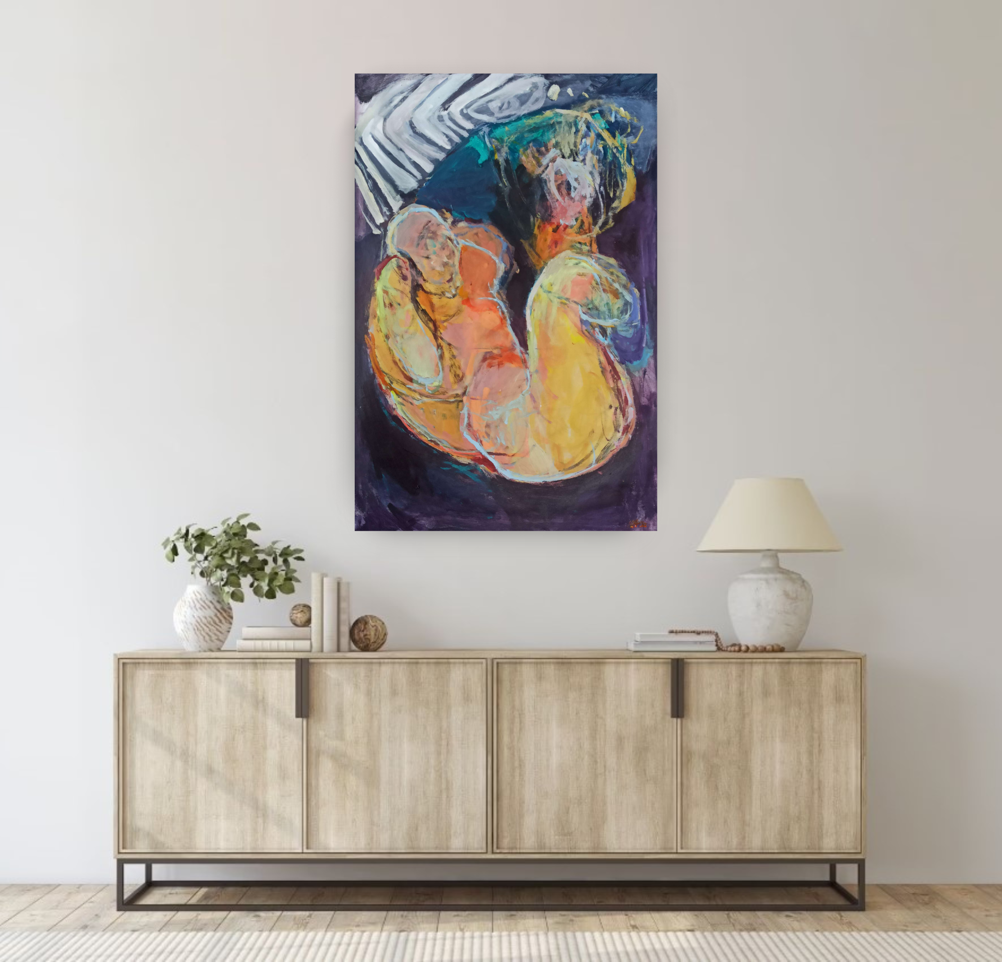 On the Nature of Dreams, Original Abstract Expressionist Queen Baeleit Art