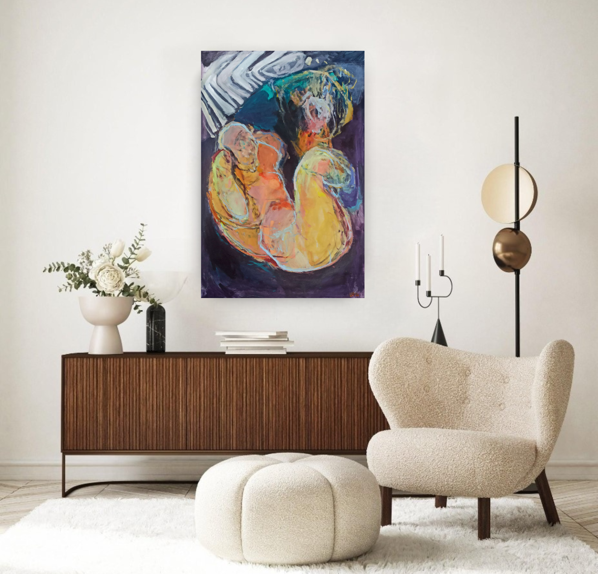 On the Nature of Dreams, Original Abstract Expressionist Queen Baeleit Art