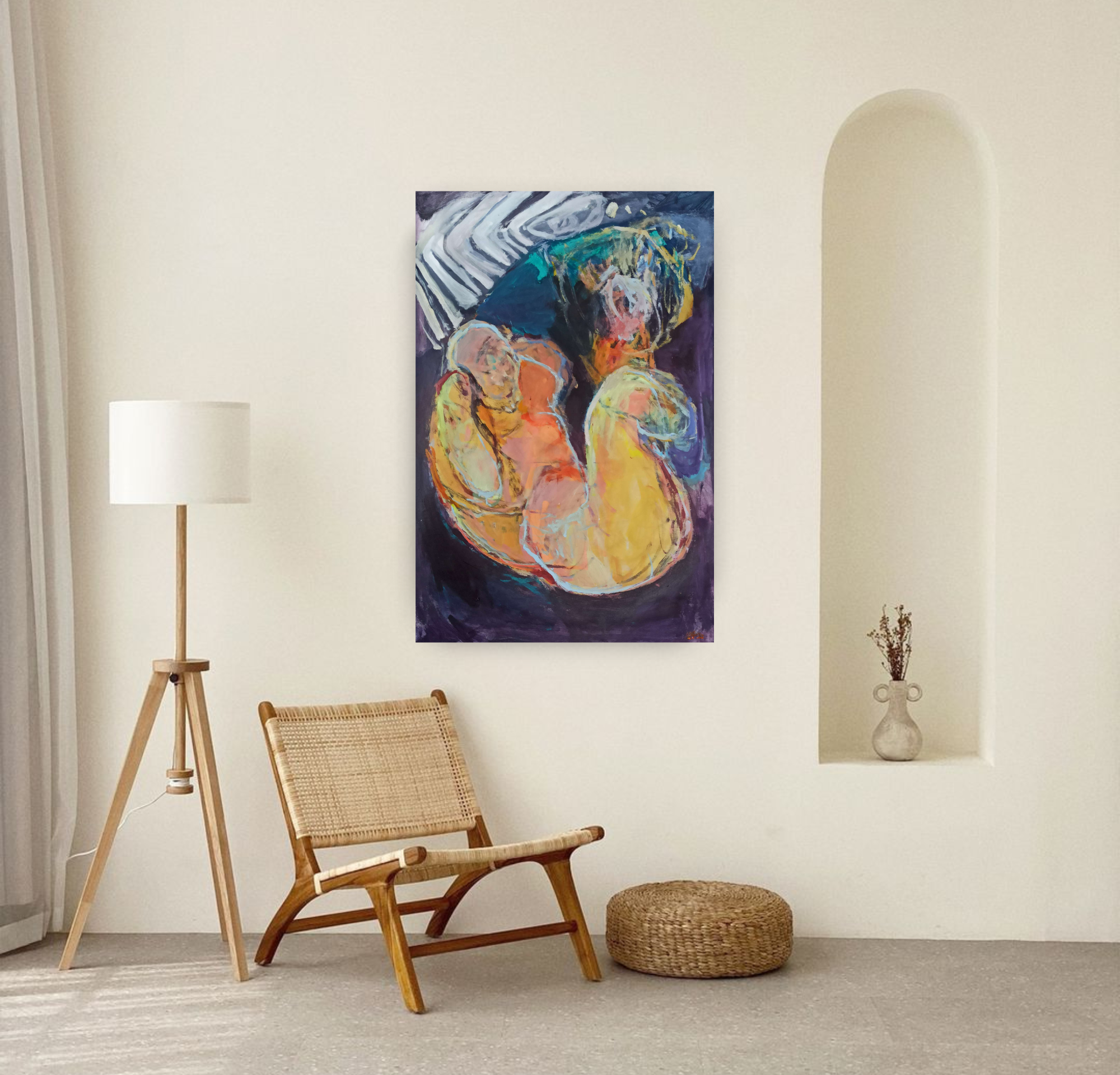 On the Nature of Dreams, Original Abstract Expressionist Queen Baeleit Art