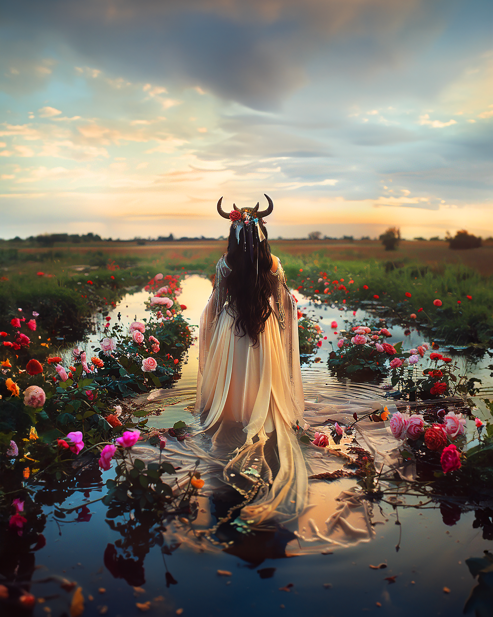 Taurus, Limited Edition Digital Collage Queen Baeleit Art