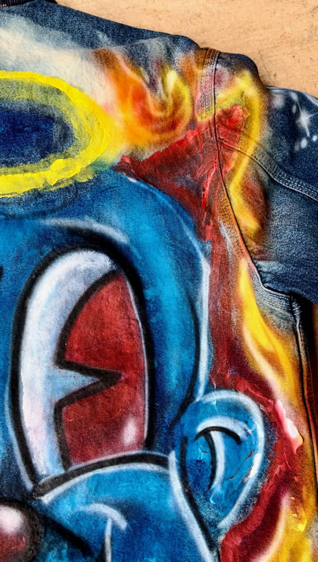 Hand Painted Urban Graffiti Jacket 3 Queen Baeleit Art