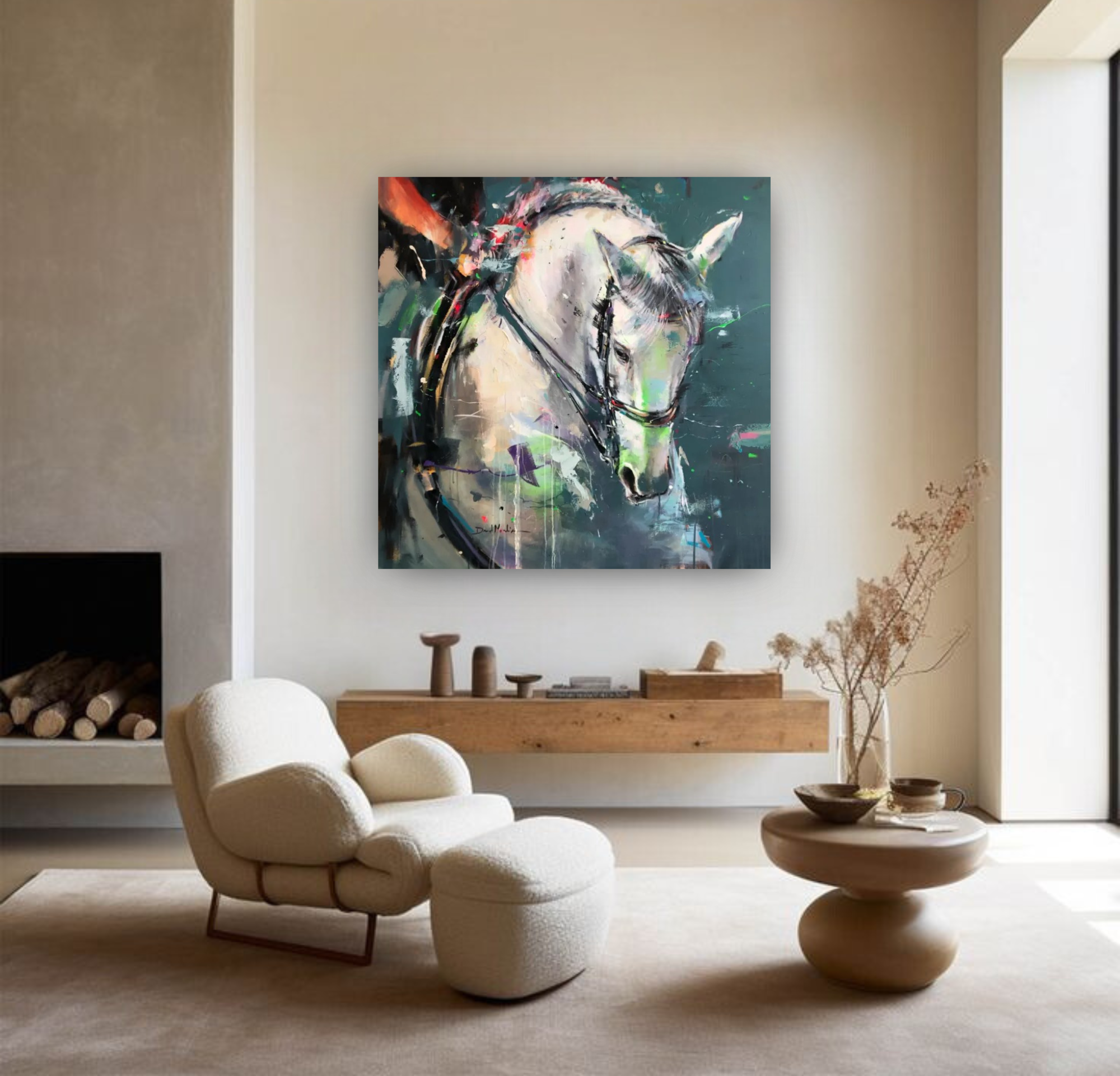 Verdoso, Horse Portrait on Canvas Queen Baeleit Art