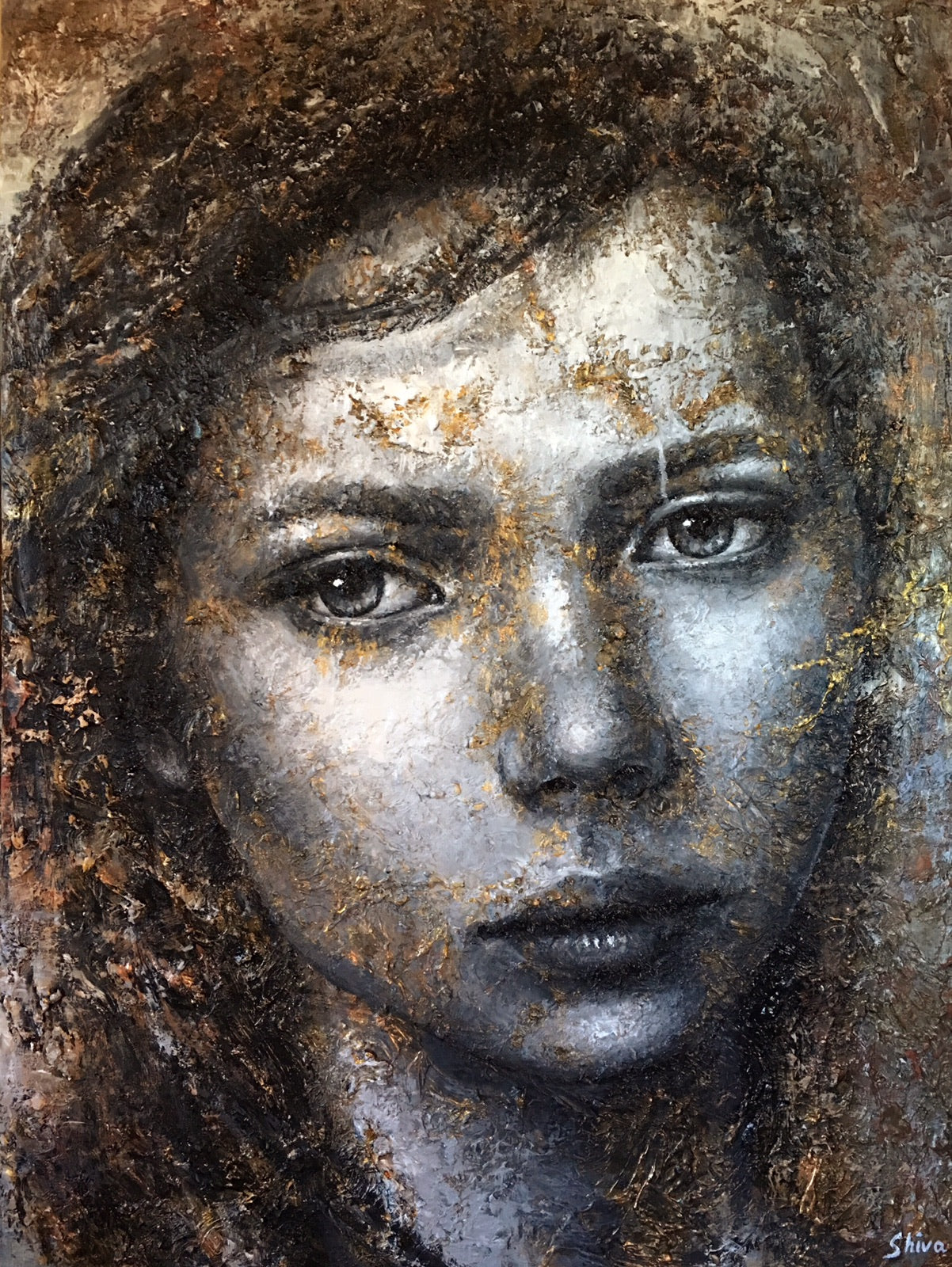 Autumn, Original Portrait on Canvas Queen Baeleit Art