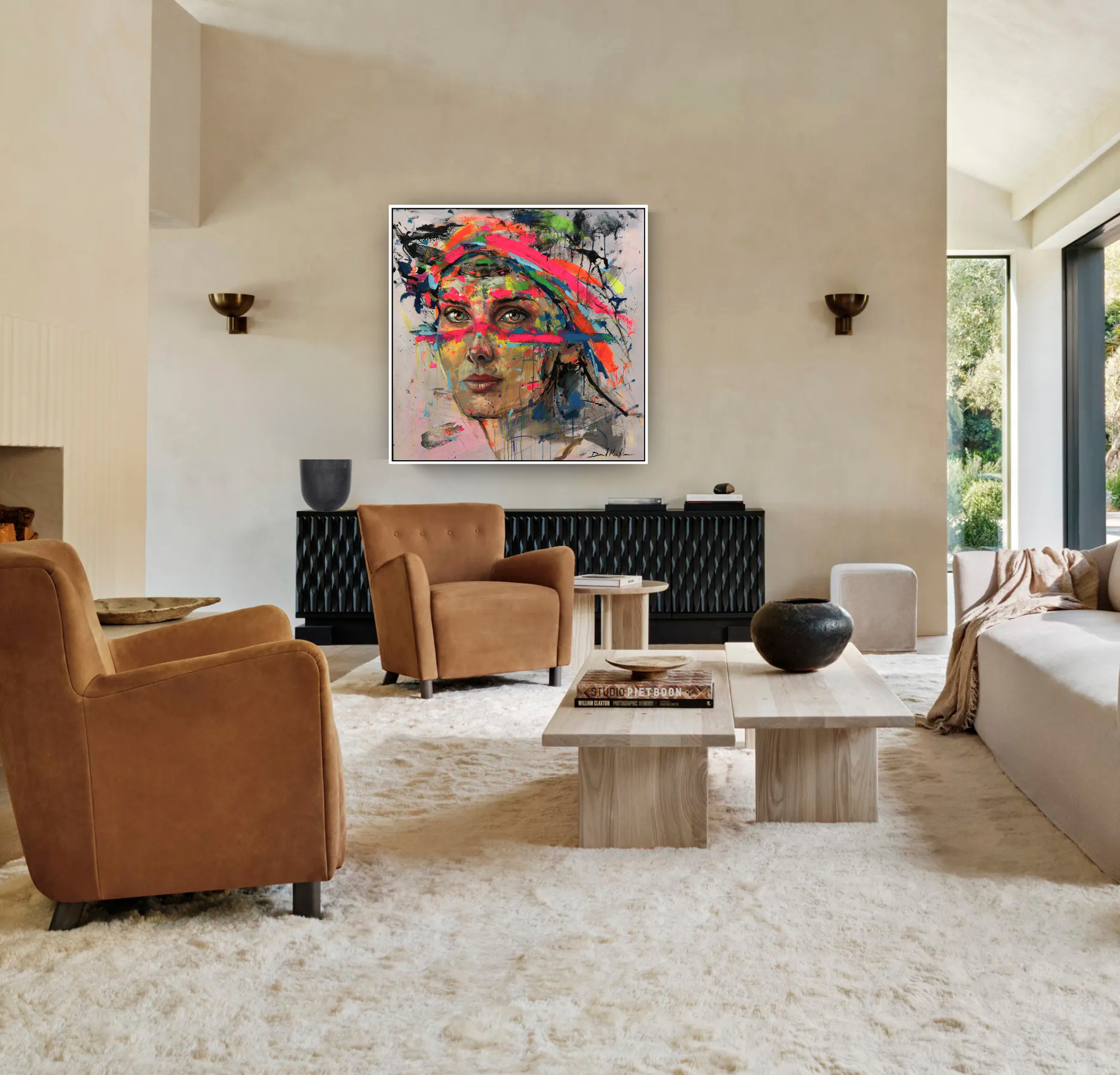 Eva, Portrait of Woman on Canvas Queen Baeleit Art