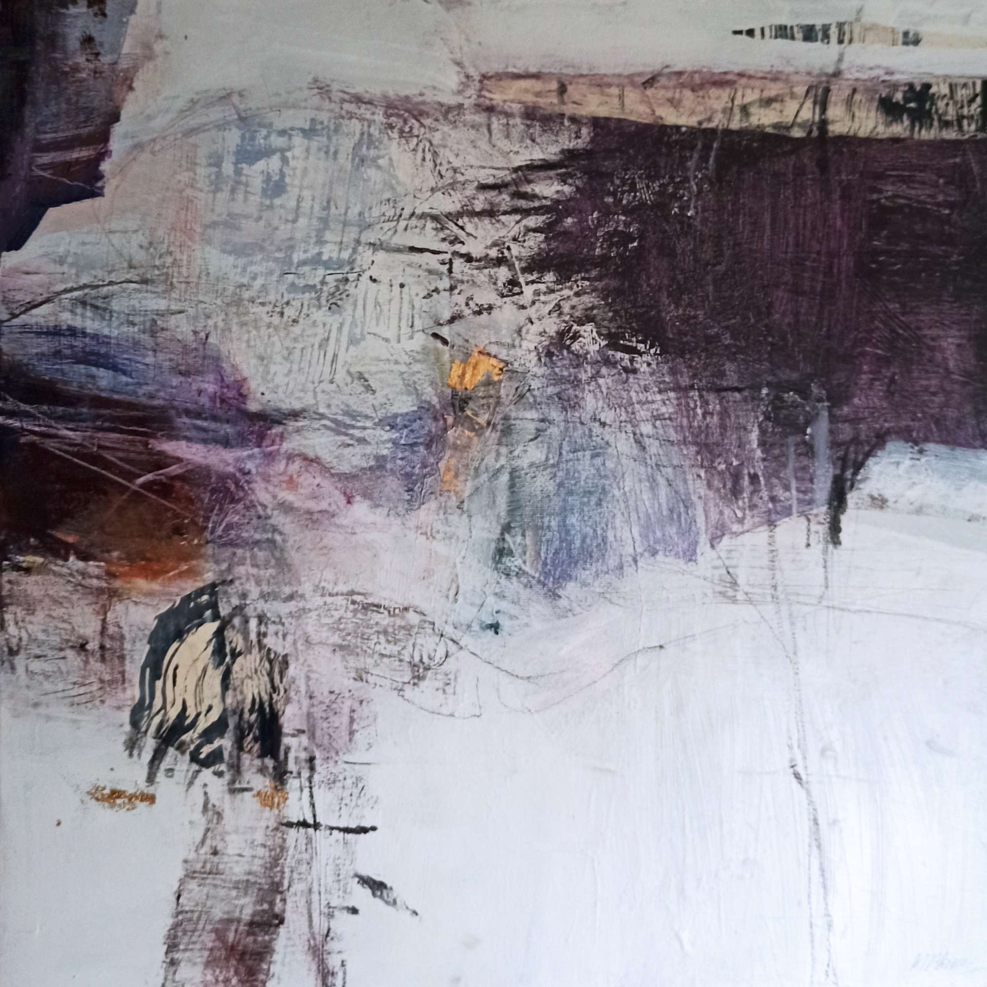 Interactions Pair, Original Mixed Media Abstracts Queen Baeleit Art