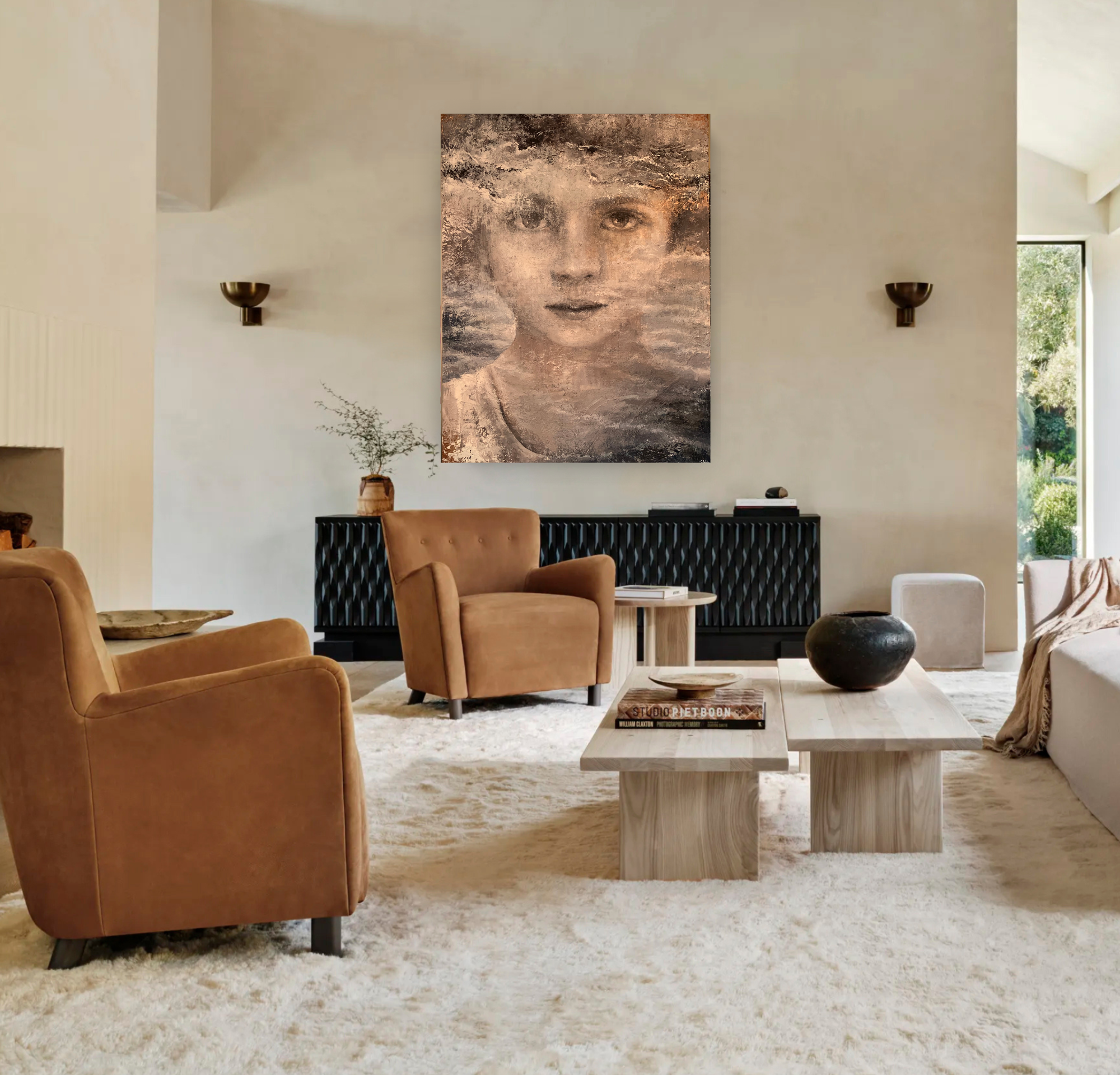 Shiva, Portrait of Woman on Canvas Queen Baeleit Art
