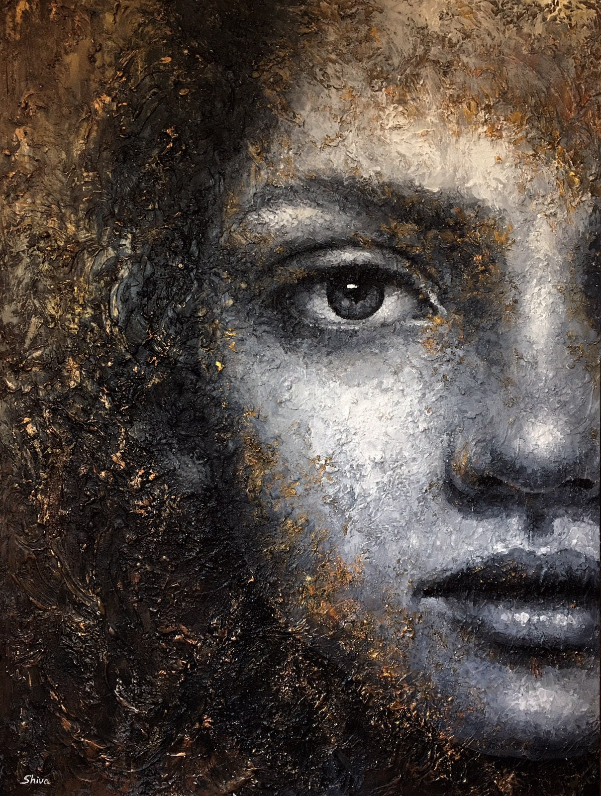 My Inner Child, Portrait of Woman on Canvas Queen Baeleit Art
